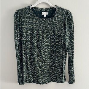 Green Patterned Blouse